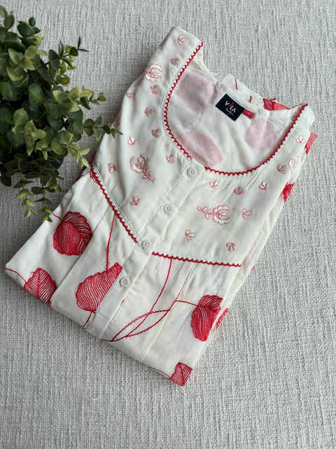 XL size Celebrity cotton Emb nighty