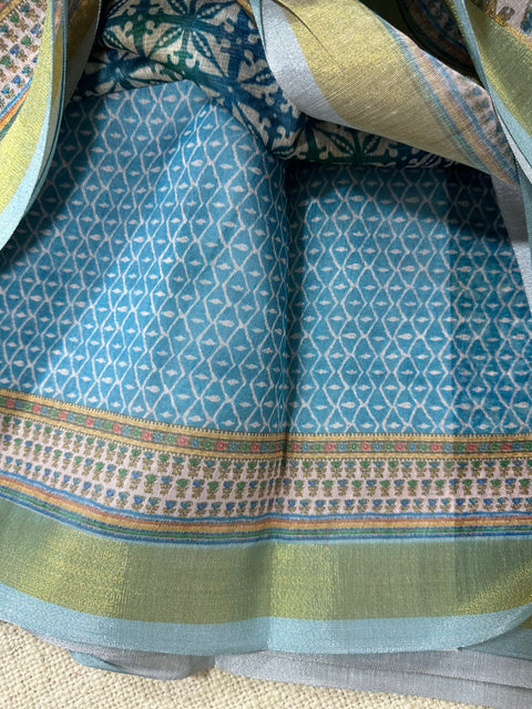 Printed chanderi saree