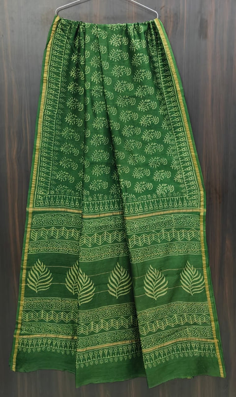 Bagru printed chanderi saree