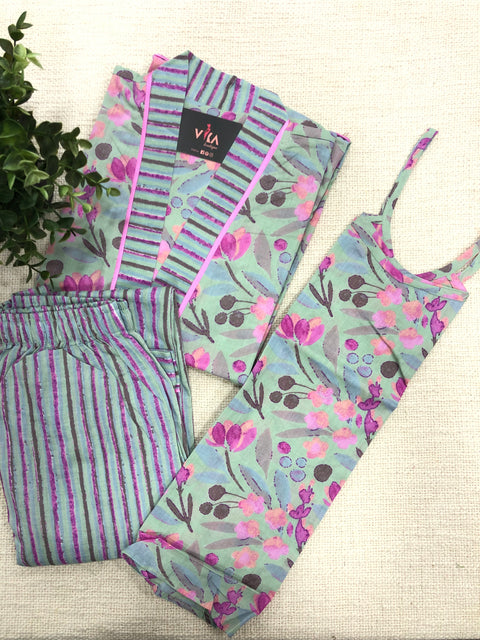 XL size Printed cotton co-ords