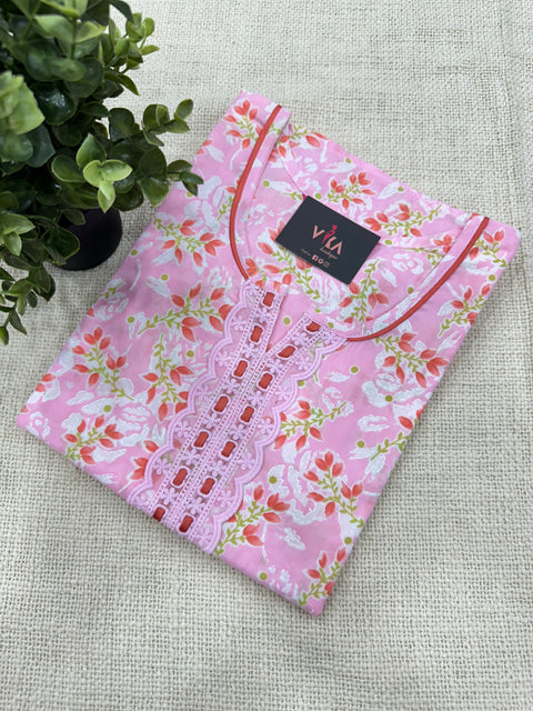 L size poly cotton nighty