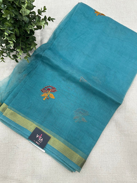 Embroidered kota saree