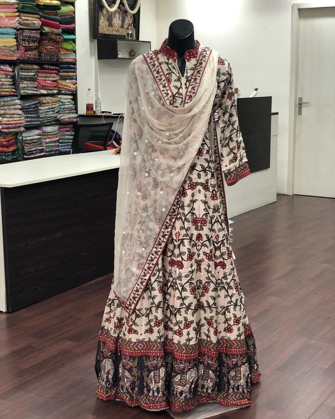 L Kalamkari maxi gown - size 40