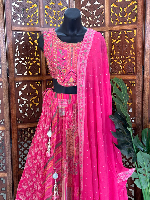 Partywear pink lehenga blouse - Size 38