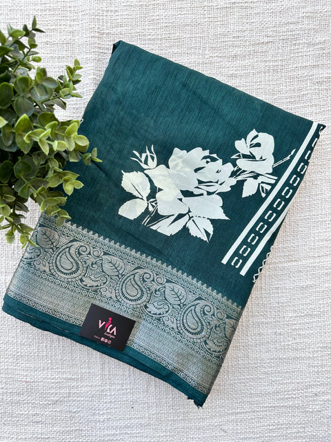 Vibinni printed dola silk saree
