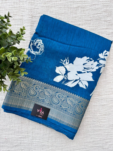 Vibinni printed dola silk saree