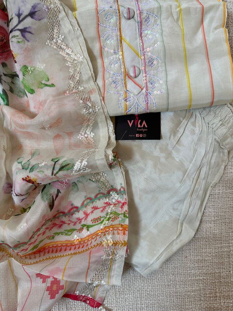 Readymade muslin silk salwar suit set
