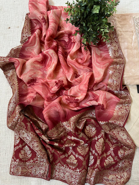 Emb Russian silk salwar material