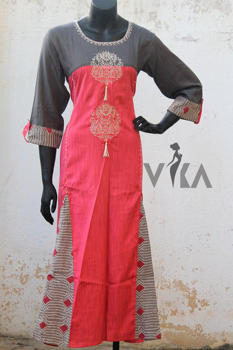 Embroidered rayon kurti