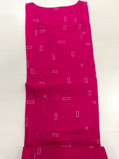 Pink printed rayon kurti