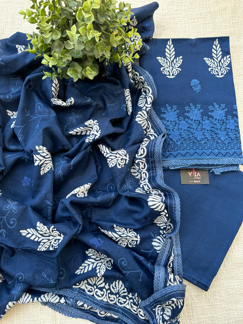 Embroidery cotton suit material