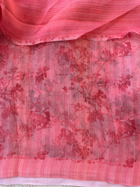 Printed crepe saree