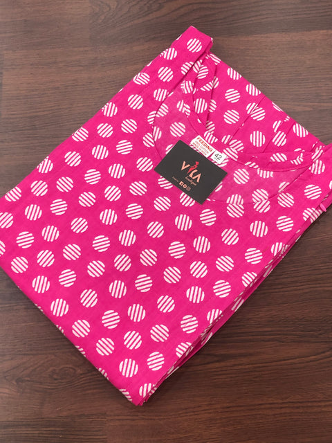 Pink Printed Feeding kurti