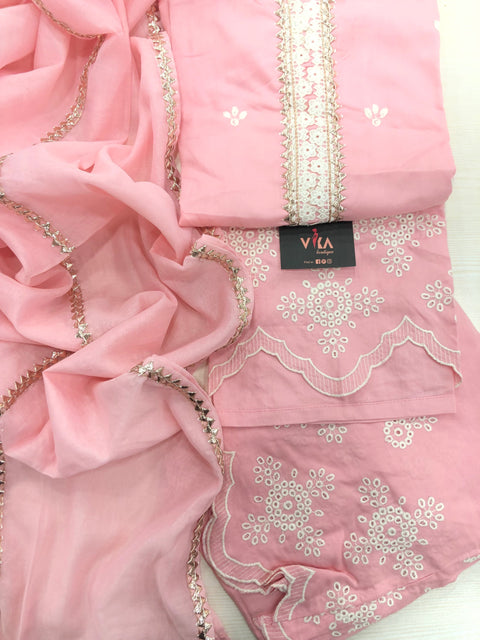 Ready Kurta Pant Set - Pink