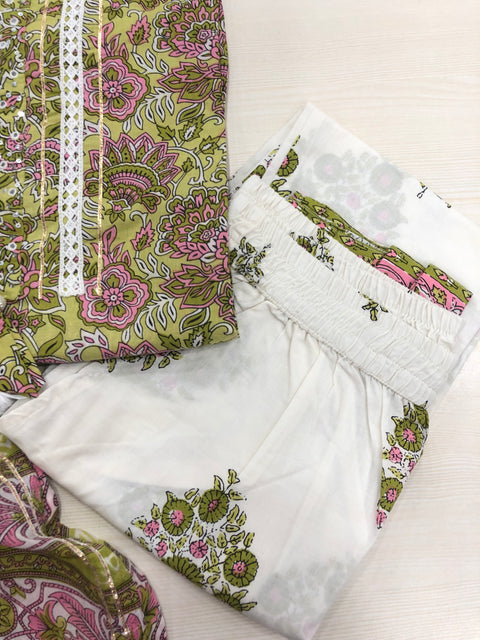 Printed cotton suit set