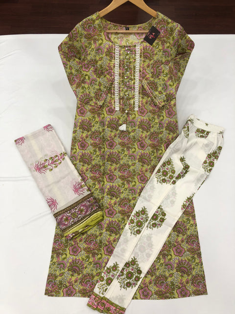 Printed cotton suit set