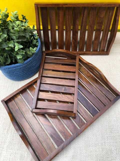 Wooden Tray - Set of 3
