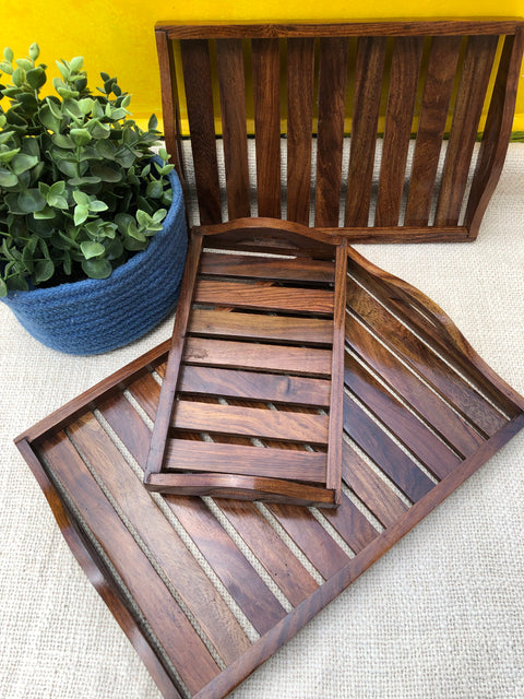 Wooden Tray - Set of 3