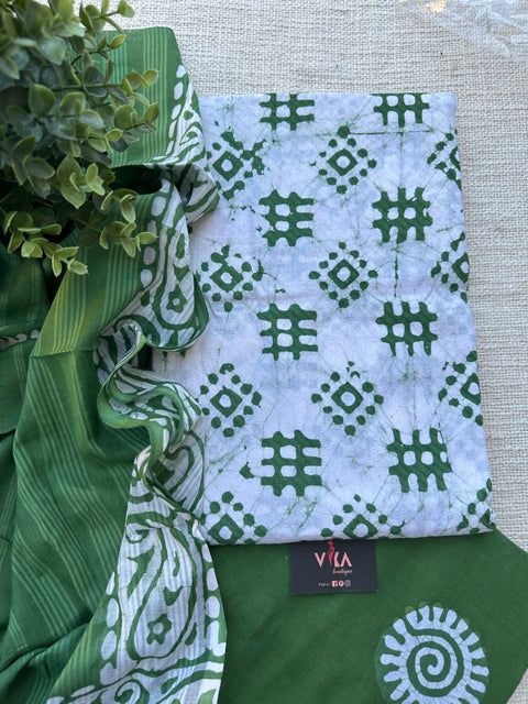 Batik printed cotton salwar material