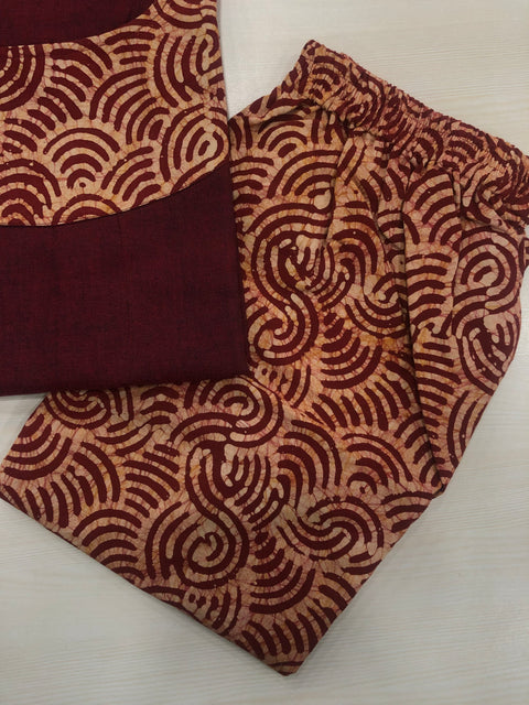 printed cotton ready kurta pant - size 38