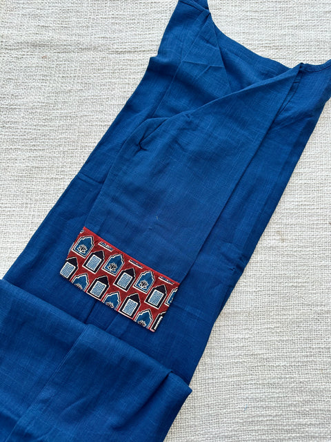 Slub cotton kurti - Blue