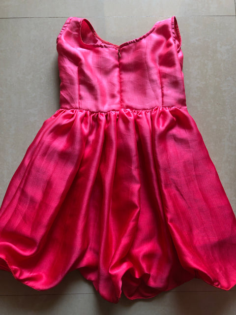 Shaded satin frock