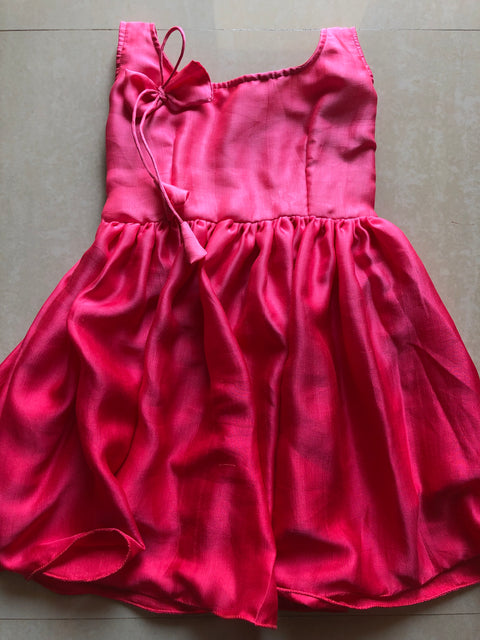 Shaded satin frock