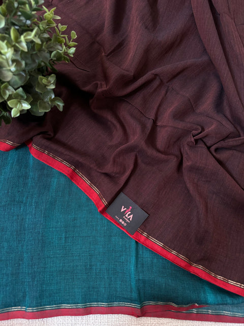 VIKHADI Tri colour pallu saree
