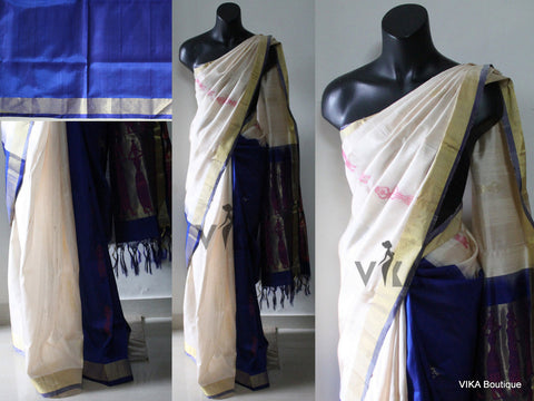 partly pallu soft silk saree